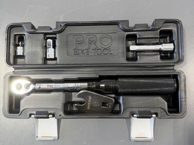 Pro Bike Tool 3/8" Torque Wrench Set (10-60 Nm) + Park Tool TWB-15 Crowfoot Pedal Wrench Upgraded Kit