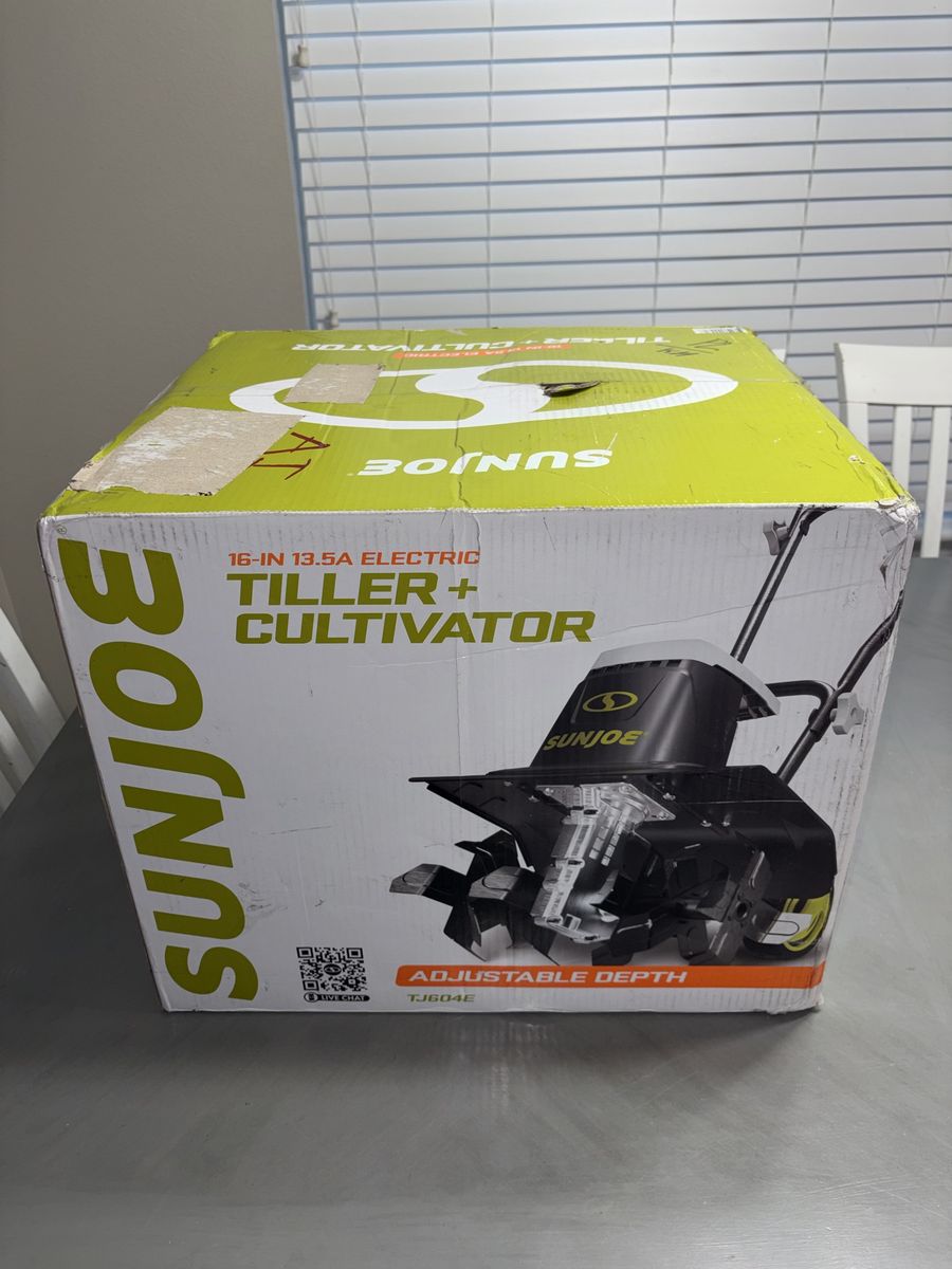 Sun Joe TJ604E 16-Inch 13.5-Amp Electric Tiller + Cultivator - Adjustable Depth