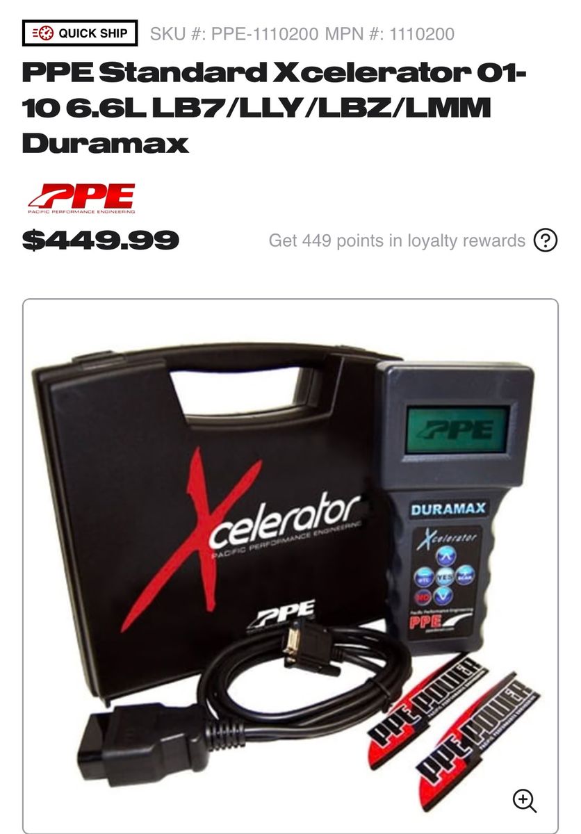 PPE Standard Xcelerator 01-10 6.6L LB7/LLY/LBZ/LMM Duramax Performance Tuner 4-5 Power Levels