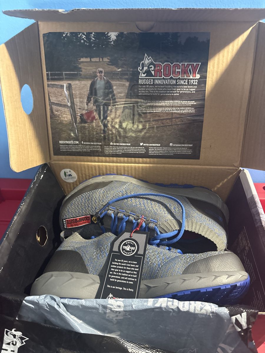 Rocky Composite Toe Work Shoes - Gray/Blue (New in Box) Size  9 men