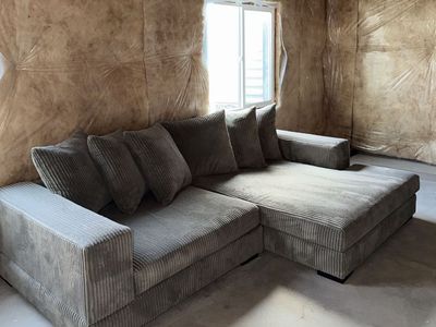 Sectional Couch LUXE 180” corduroy fog