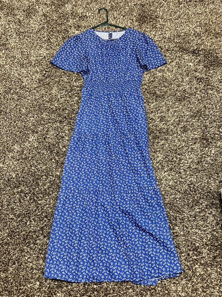 Blue Floral Maxi Dress