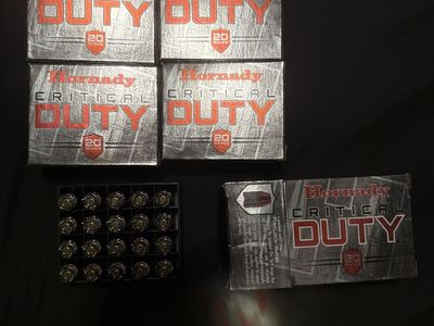 100 rounds 40 S&W 175gr flex lock Hornady Critical Duty Ammunition