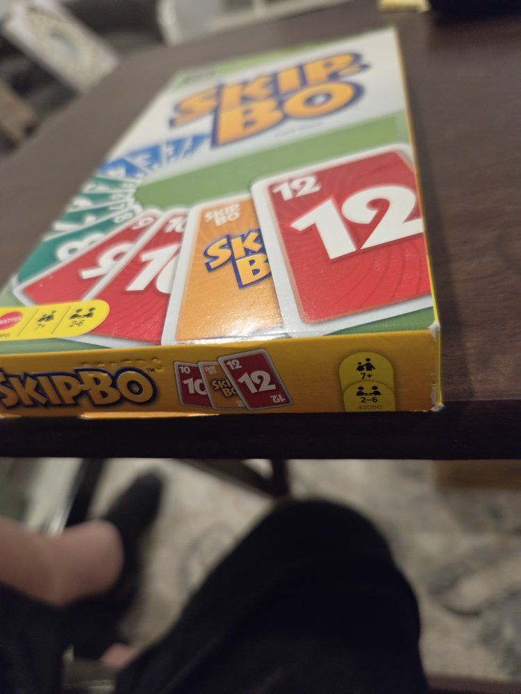 Mattel Skip-Bo Card Game - Strategy & Skill, Ages 7+, 2-6 Players, Complete Card Set unopened