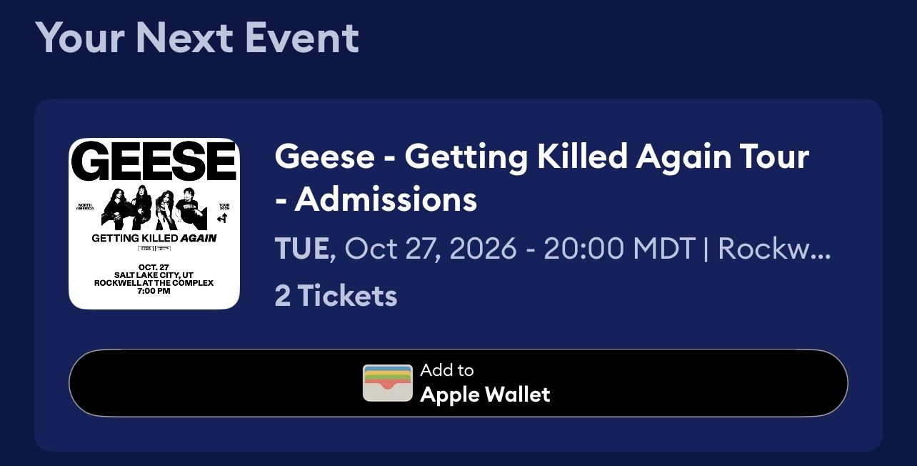 Geese Concert Tickets