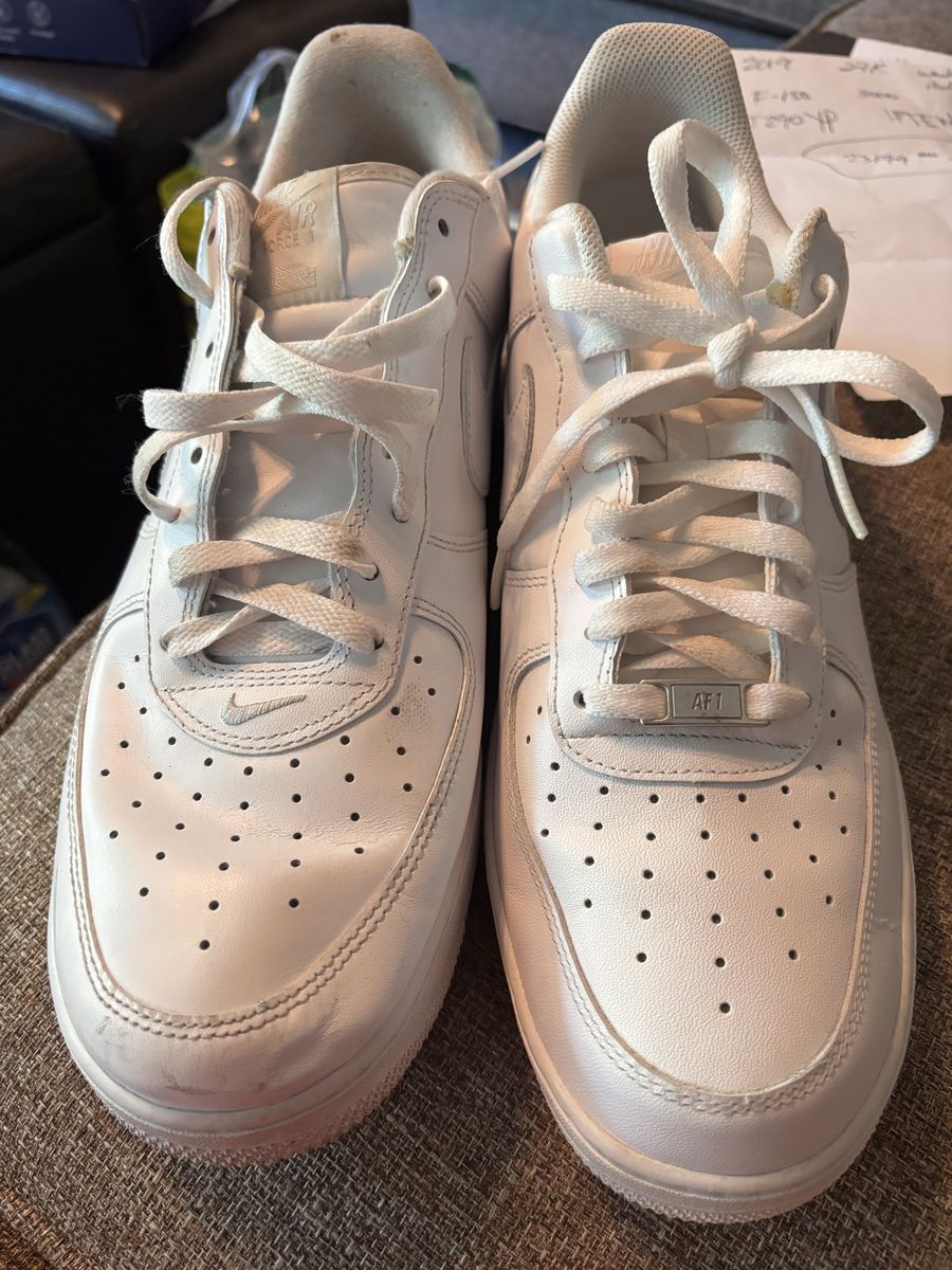 Nike Air Force 1 Low Supreme White Men's Sneakers - Size 13