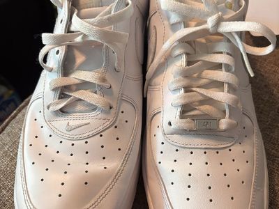 Nike Air Force 1 Low Supreme White Men's Sneakers - Size 13