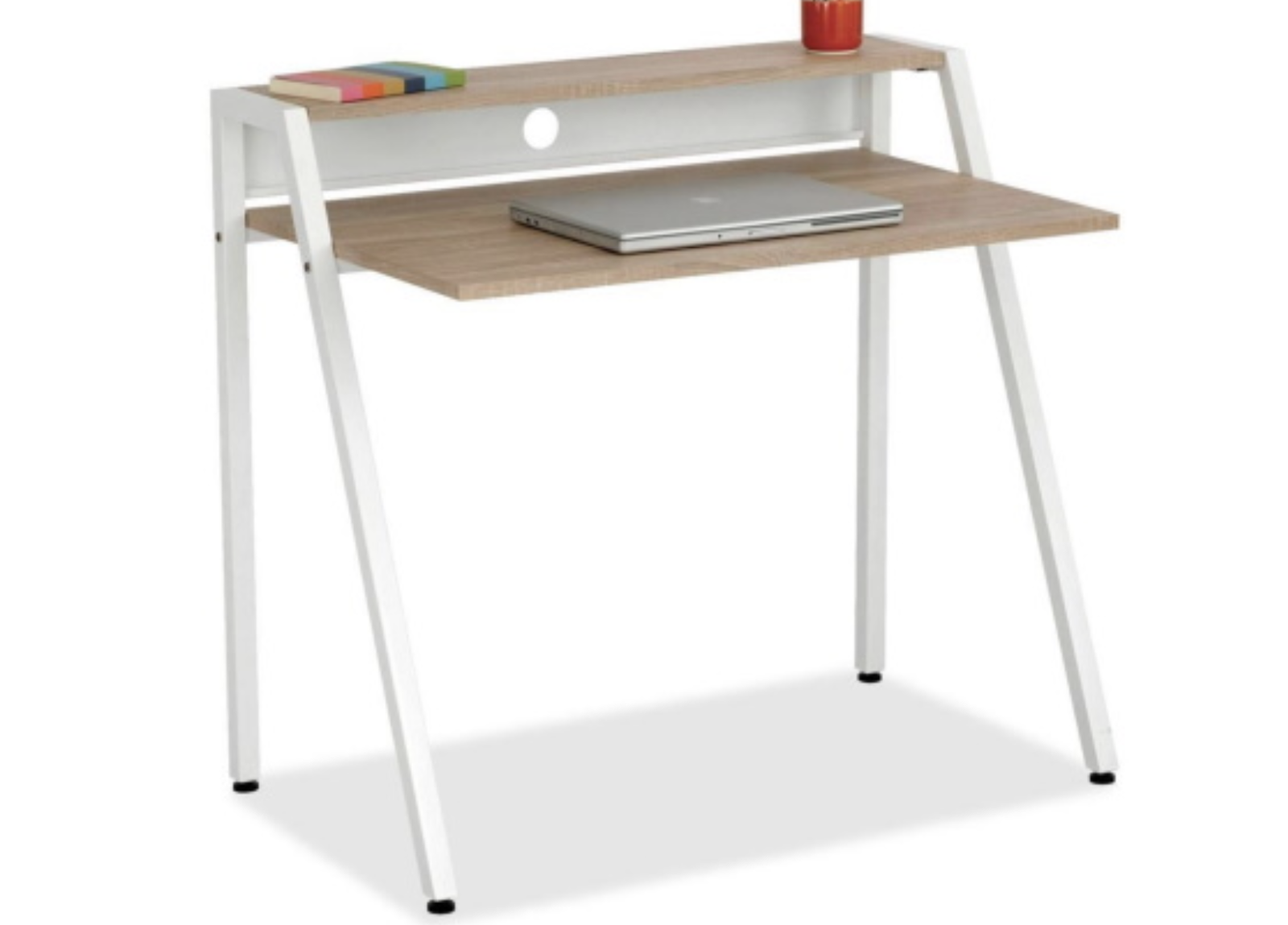 New in box 38" wide Safco Writing Desk, beech/white, Model# 1951wh