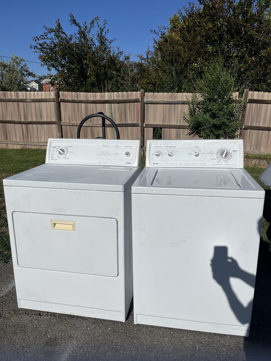 Kenmore Washer & Dryer Set - White, Top Load Washer, Electric Dryer, Heavy Duty