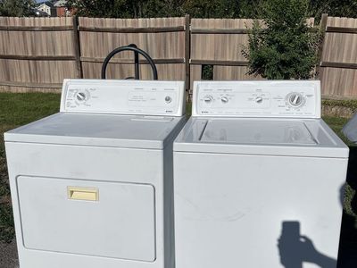 Kenmore Washer & Dryer Set - White, Top Load Washer, Electric Dryer, Heavy Duty