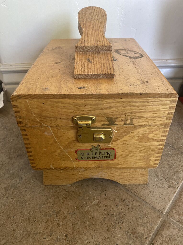 vintage Griffin Master Shoe Shine Wood Box