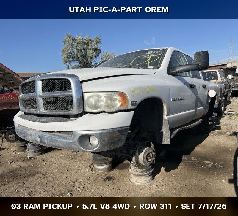 Just In! 2003 Dodge Ram Pickup Parts - UTPAP Orem