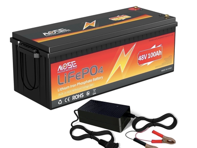 NEW 48V 100Ah Golf Carts LiFePO4 Battery,200A BMS,MOSEWORTH Lithium Batteries with Charger