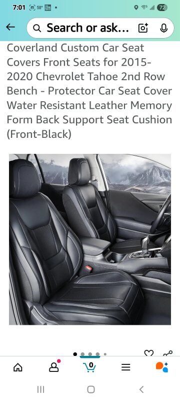 New in Box! Chevy Tahoe Seat Covers (FRONT)