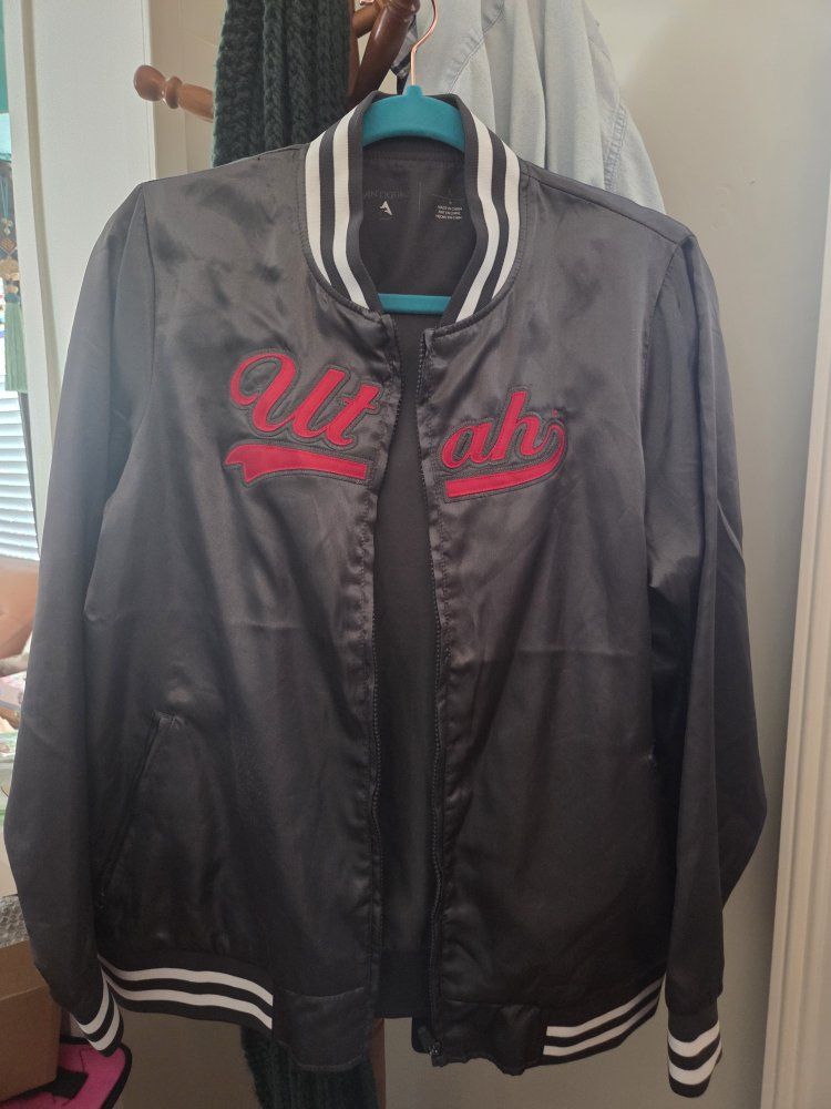 University of Utah satin jacket, women's L