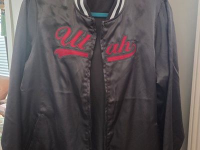 University of Utah satin jacket, women's L