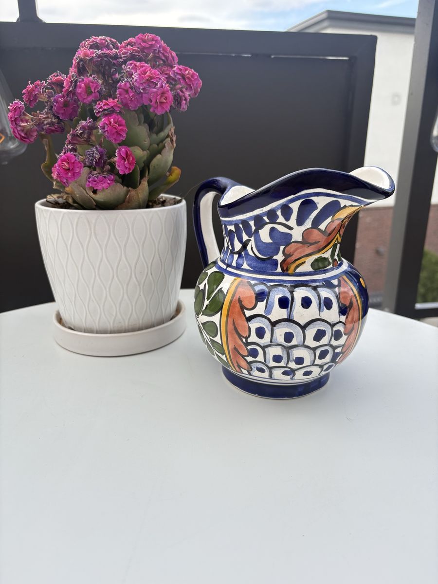 Beautiful handmade in Mexico pitcher
