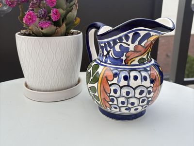 Beautiful handmade in Mexico pitcher