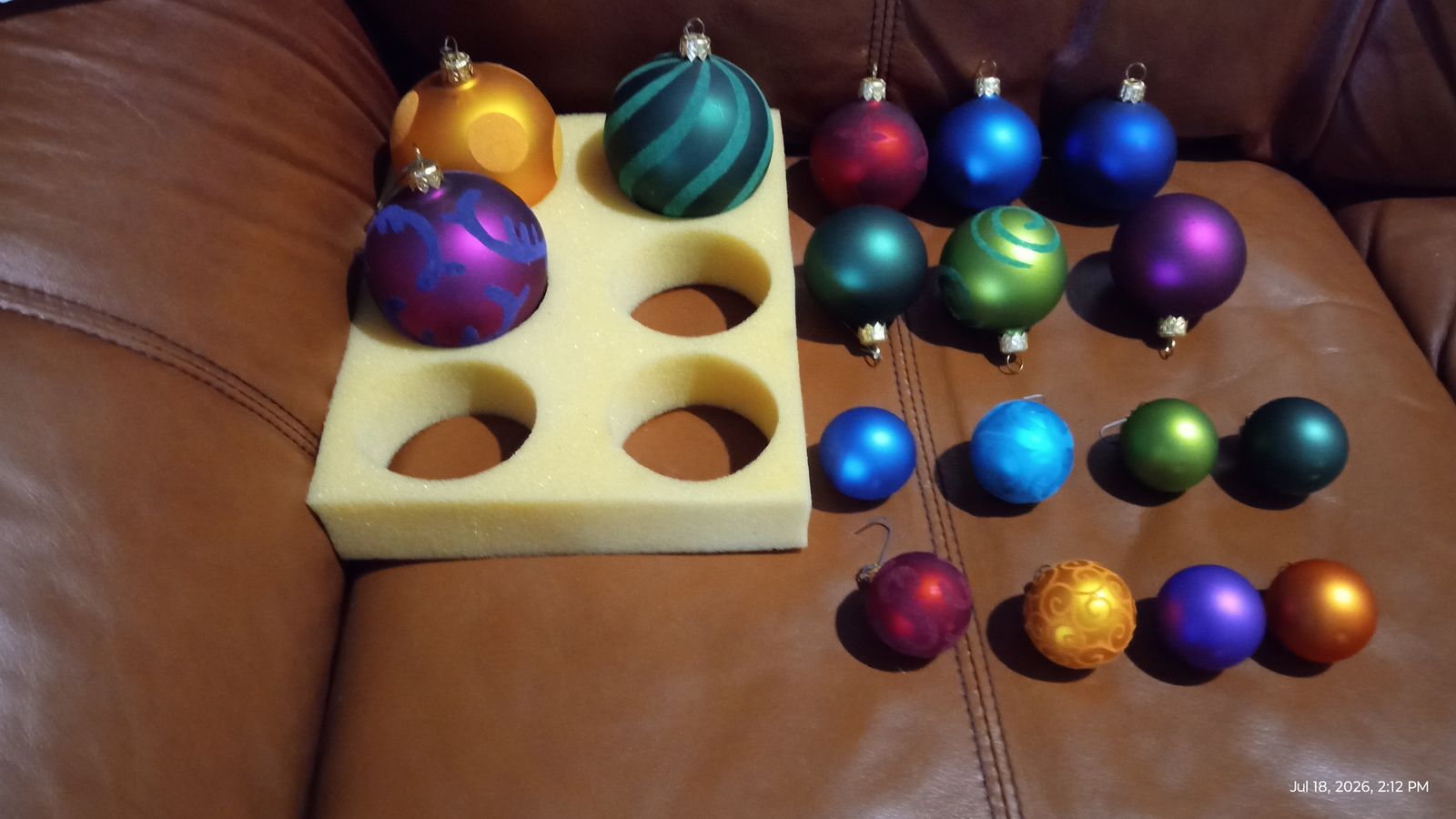 Vintage Glass Christmas Ornaments - 18 Pcs, Various Colors & Designs, Christmas Decor