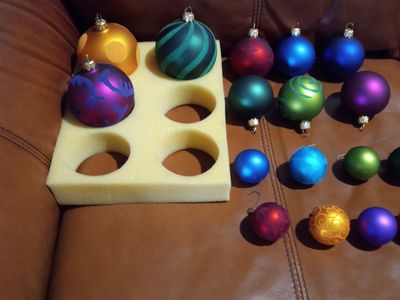 Vintage Glass Christmas Ornaments - 18 Pcs, Various Colors & Designs, Christmas Decor