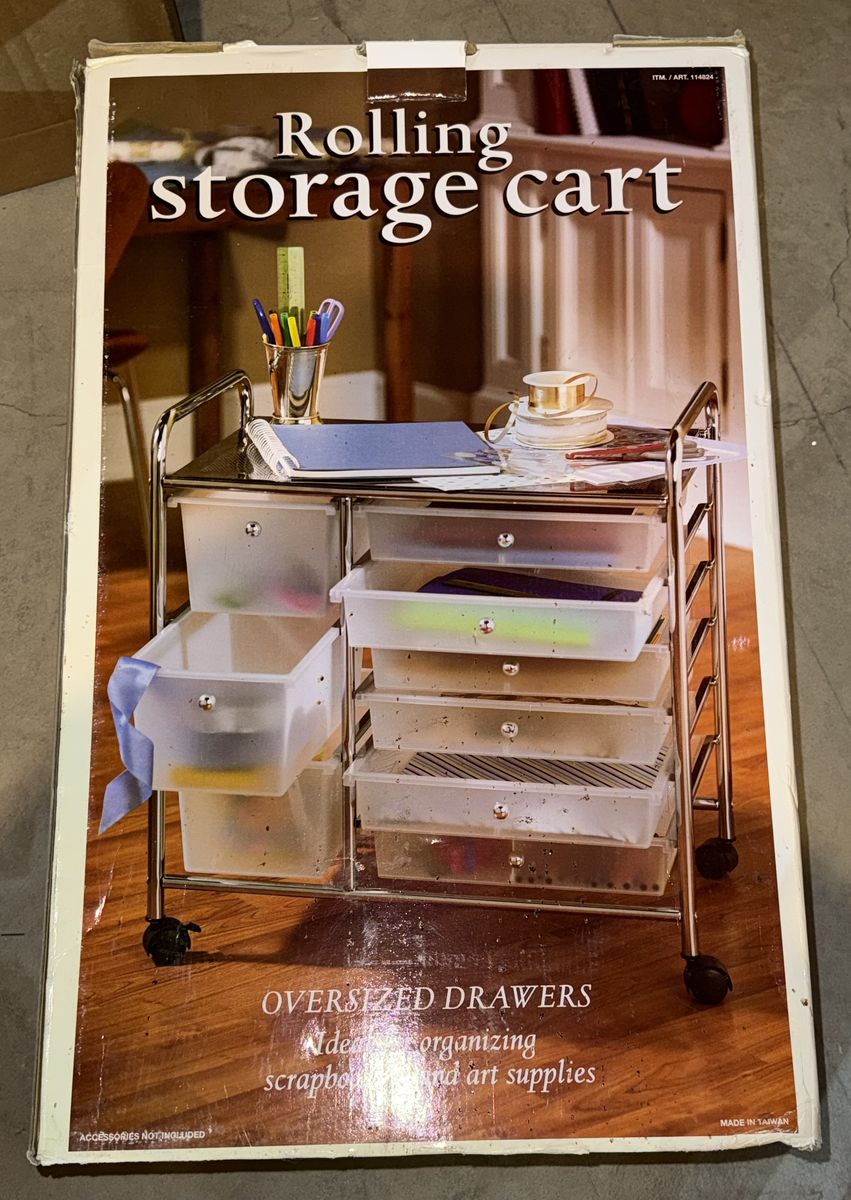 Rolling Storqge Cart with 9-Drawers
