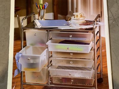 Rolling Storqge Cart with 9-Drawers