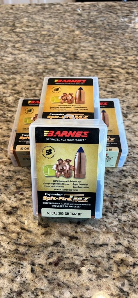 Barnes Expander Spit-Fire TMZ .50 Cal 290 Grain Muzzleloader Bullets