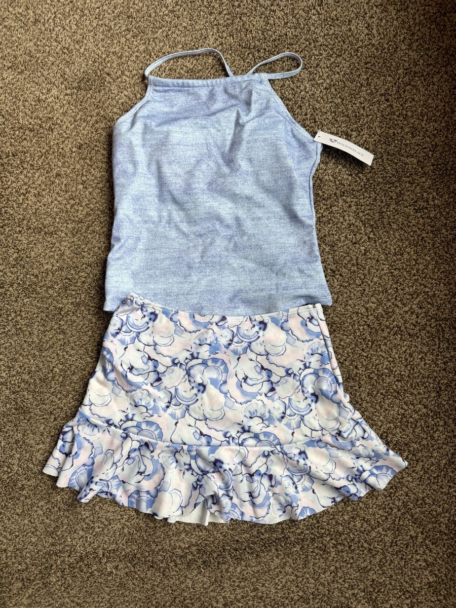 Walkonbeach Tankini Swimsuit Set Size S NWT