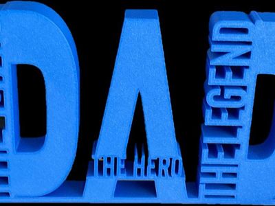 Custom 3D Printed "Dad: The Man, The Myth, The Legend" Sign – Perfect Father's Day Gift!
