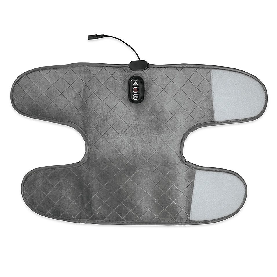Unbranded Gray Quilted Electric Heated Knee Pad - Adjustable, Therapeutic Relief