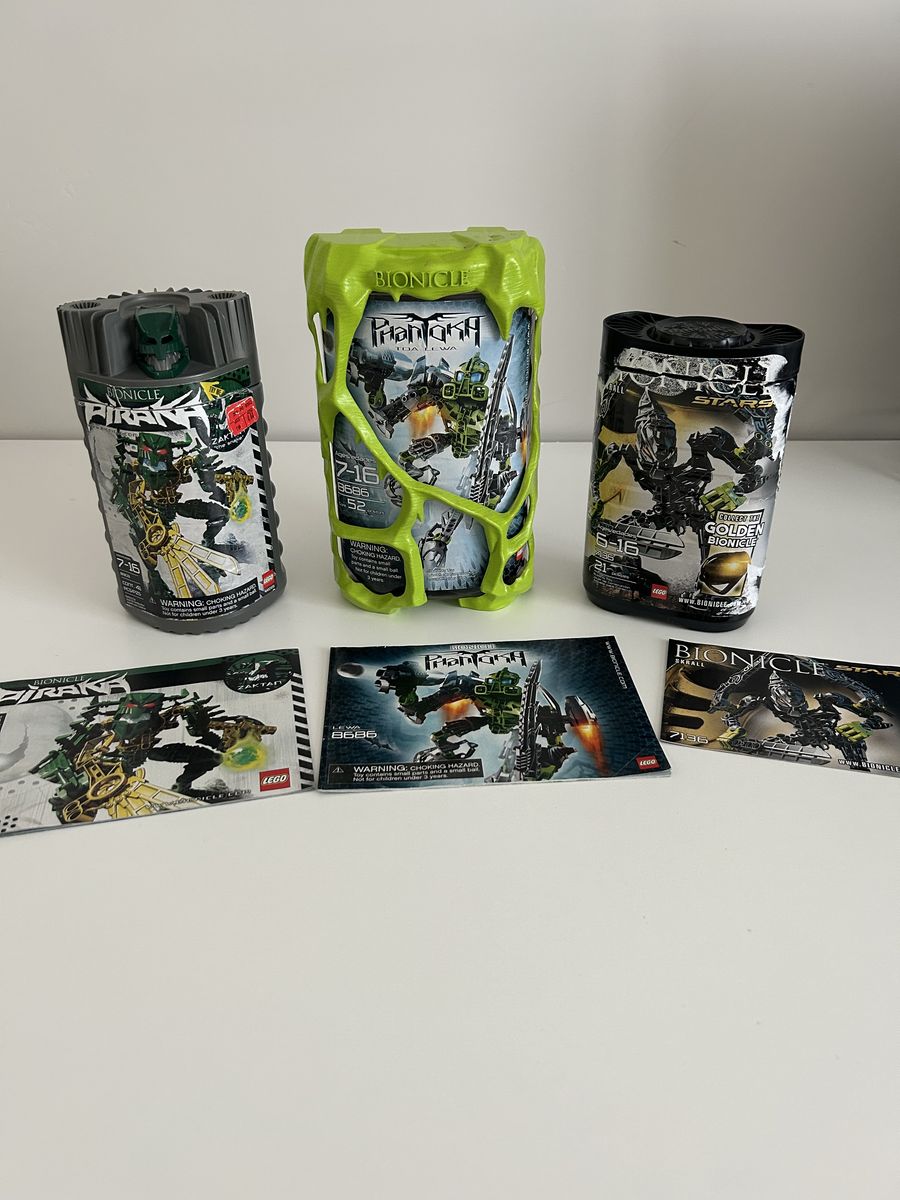 Lego Bionicle lot with instructions and canisters