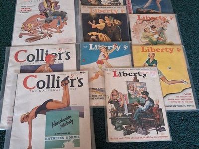 1935 &1937 LOT OF 10 VINTAGE MAGAZINES