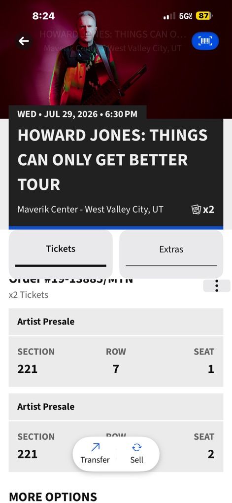 Howard Jones Concert Tickets