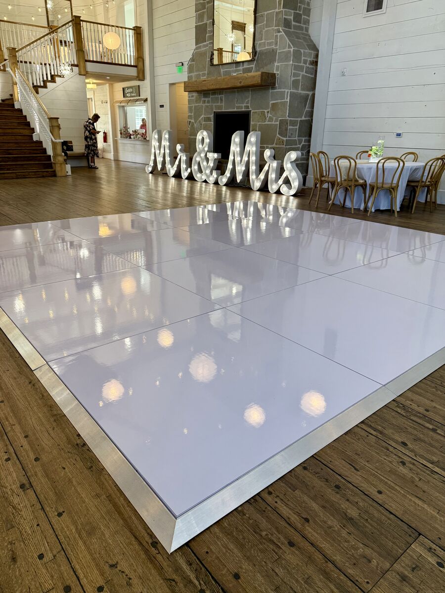 White Gloss Dance Floor - For Rent