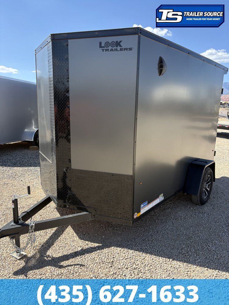 6x10 Look ST DLX Enclosed Cargo Trailer - 6'6" Interior - 3.5K GVWR - .080 PolyCor, Alloy Wheels, Rear Spoiler w/ Load Lights