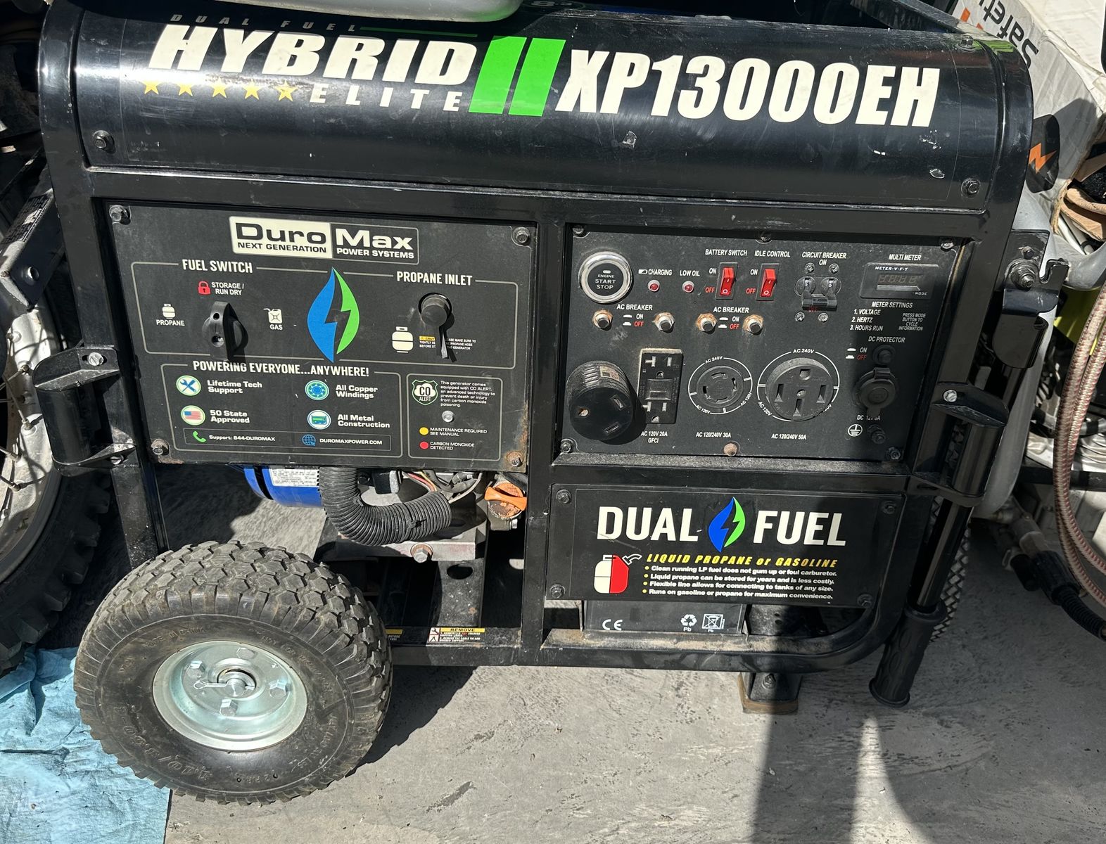 Dual fuel generator