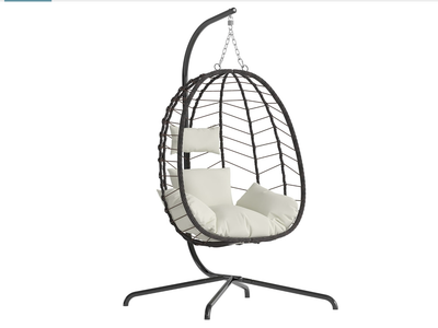 New in Box Egg Chair with Stand, Patio Wicker Bifanuo Hanging Chair, Hammock Swing Chair, 350LBS