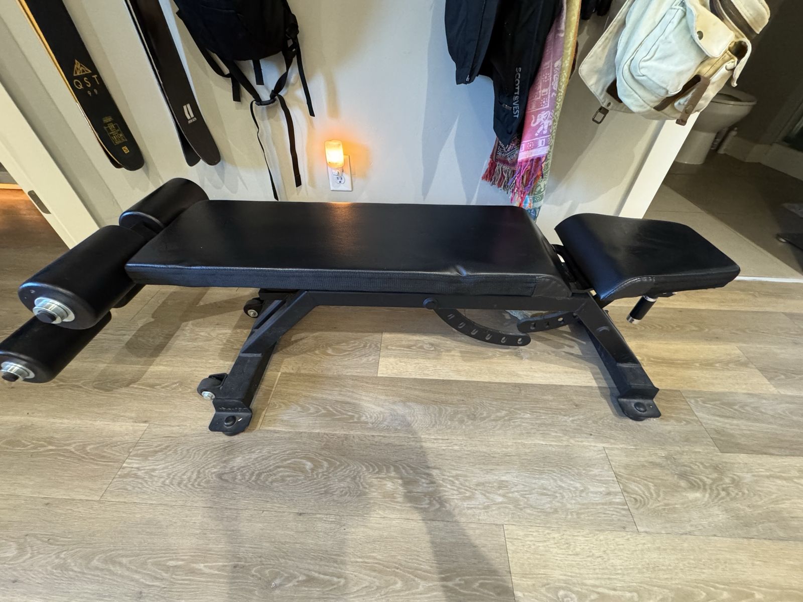 ROGUE Adjustable Weight Bench with Sit-Up Attachment