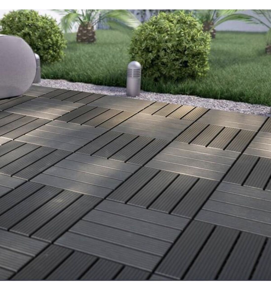44 qty 12 in. x 12 in. Waterproof Deck Tiles