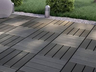 44 qty 12 in. x 12 in. Waterproof Deck Tiles
