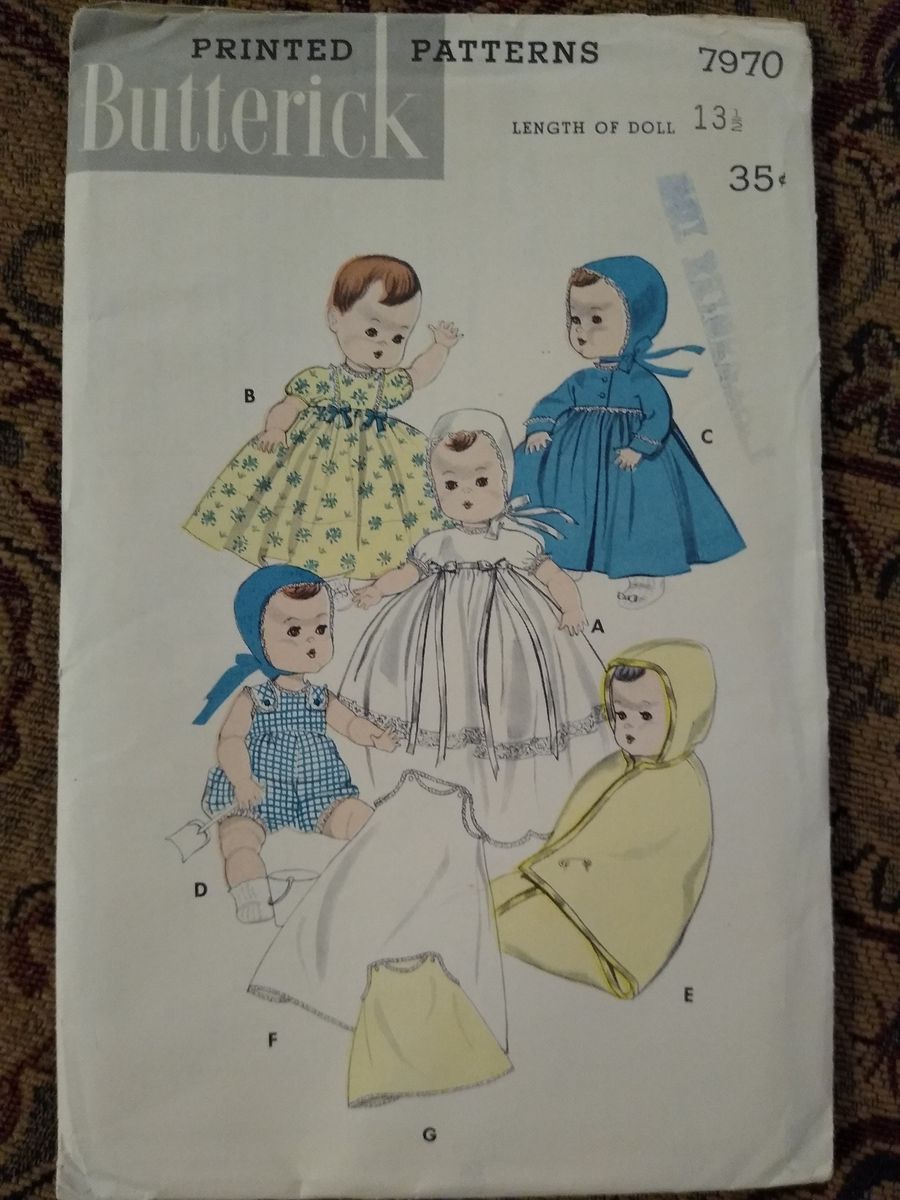 Baby Doll Clothing Sewing Pattern - Vintage