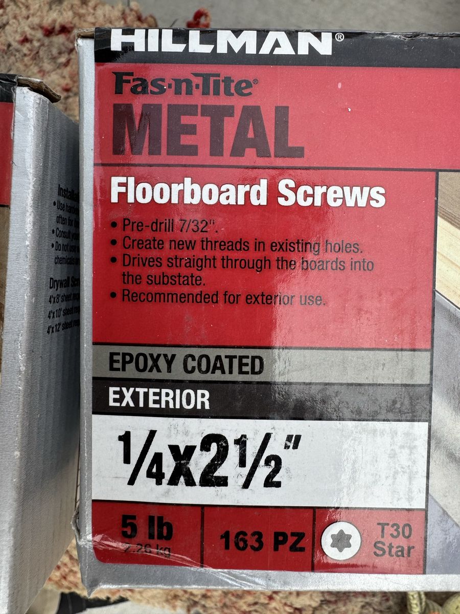Trailer Floor Board Screws