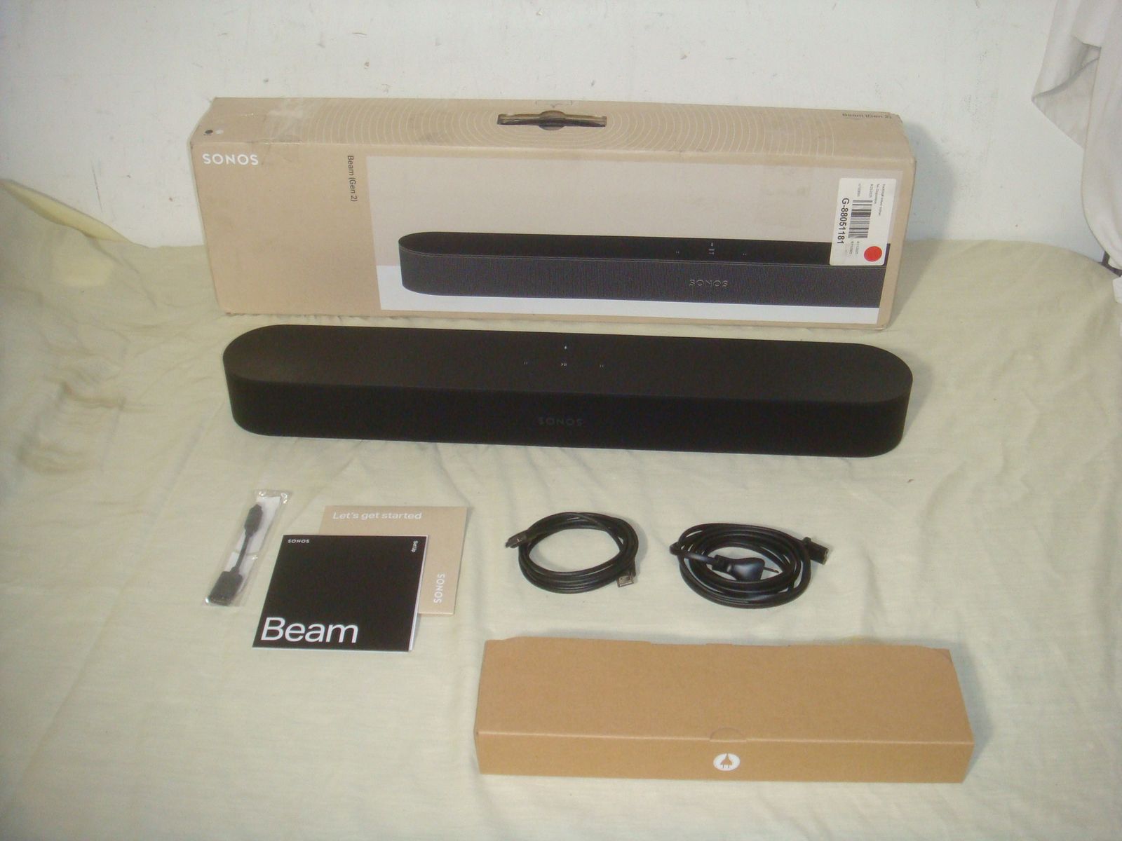 SONOS BEAM GEN 2 5.0 CHANNEL SMART SOUNDBAR W DOLBY ATMOS BLACK (L355) BEAM2US1BLK