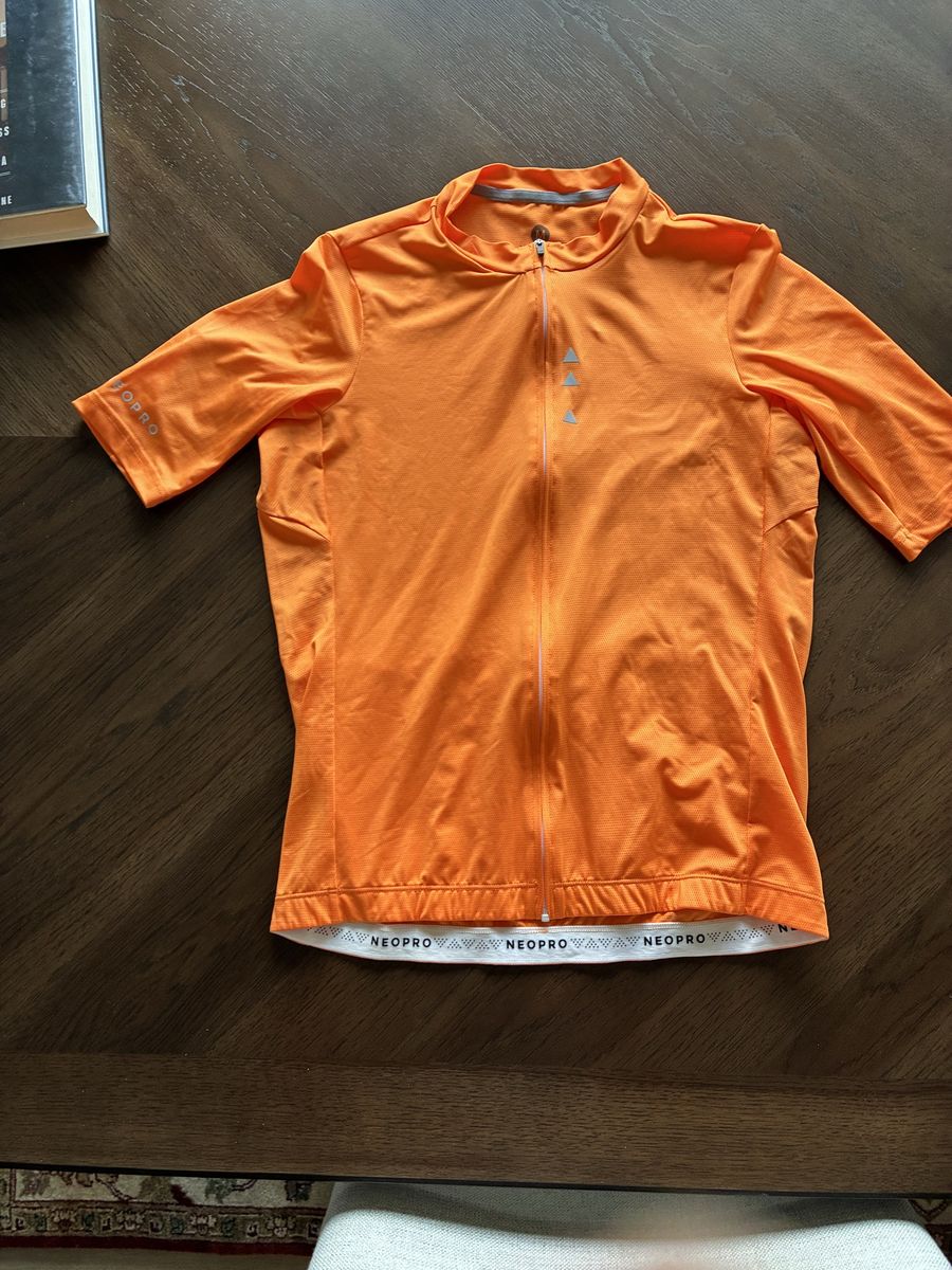 NEOPRO Orange Cycling Jersey Short Sleeve Full Zip