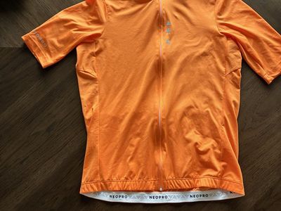 NEOPRO Orange Cycling Jersey Short Sleeve Full Zip
