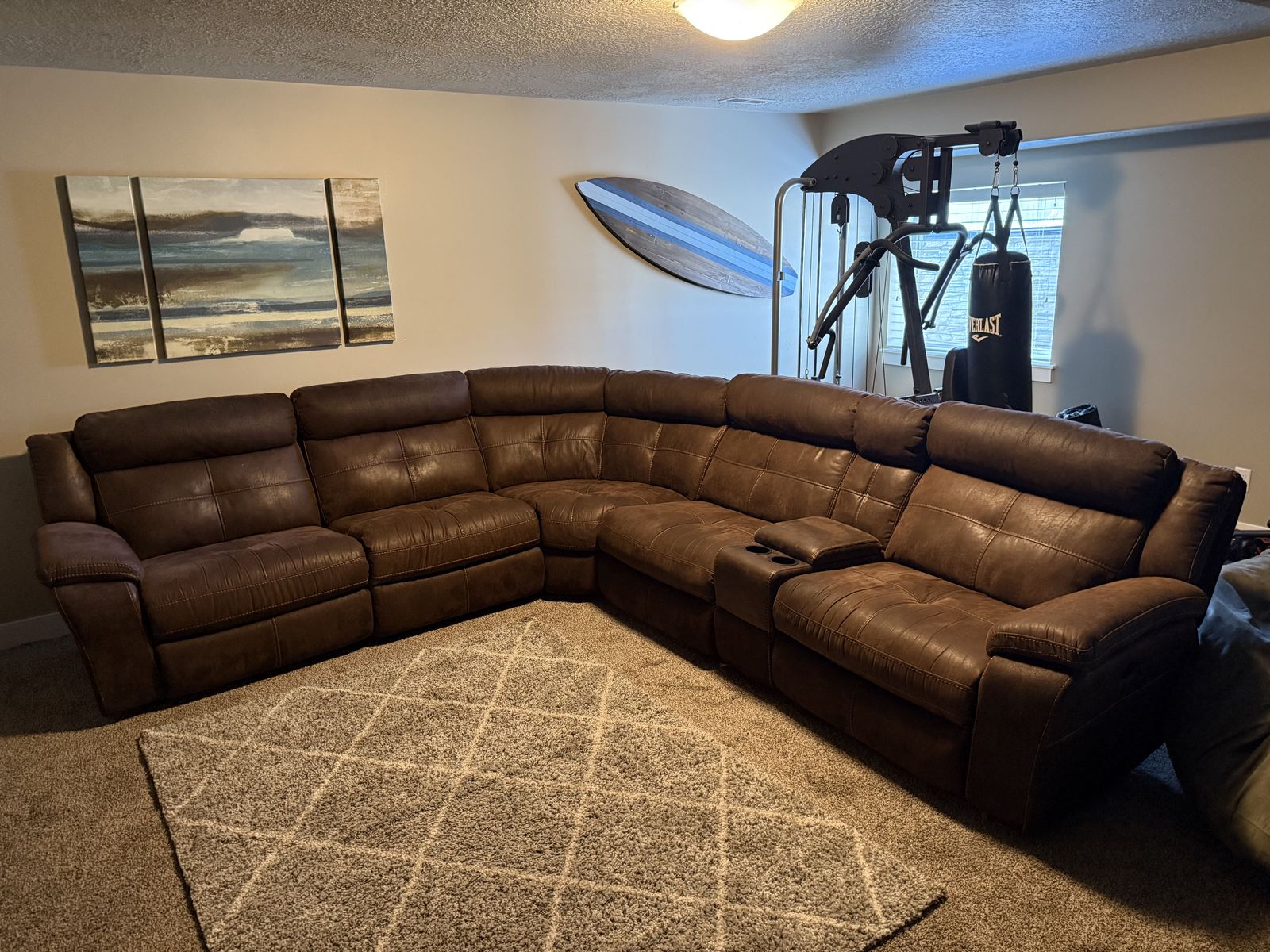 Sectional Sofa w/ 2 Electric Recliners