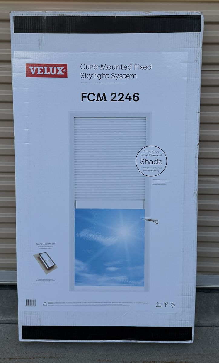 NEW Velux 22-1/2 in. x 46-1/2 in. Fixed Curb Mount Skylight