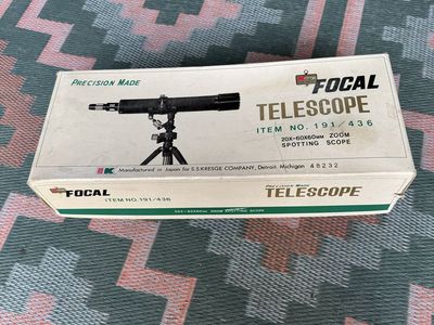 Focal Precision Made Telescope 20x-60x60mm Zoom Spotting Scope - Vintage Japan S.S. Kresge