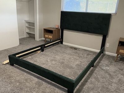 Green Tufted Queen Sized Bedframe