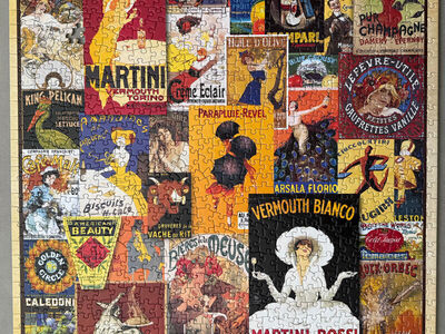 1000 Piece Jigsaw Puzzle, Vintage Posters by Eurographics, Missing 1 Piece
